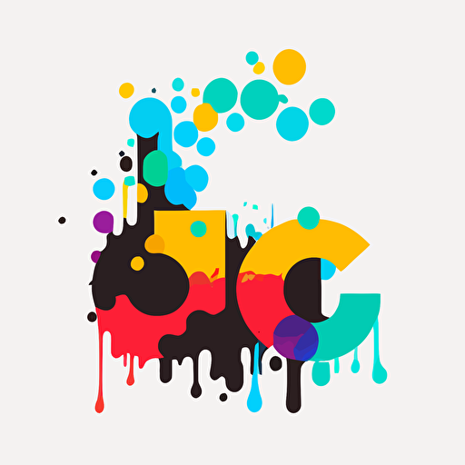 A minimalistic vector logo made of blobs featuring the silhouette of the letter “C”, blocky, liquid, modern, artistic, 3 colours