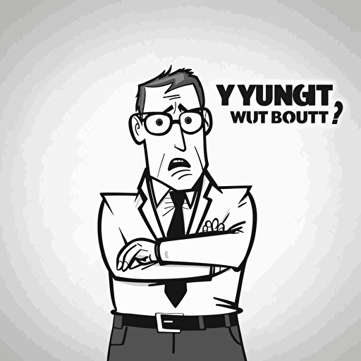 The plot is "Why are you not at point B yet?", illustration, black and white vector style, business coaching context