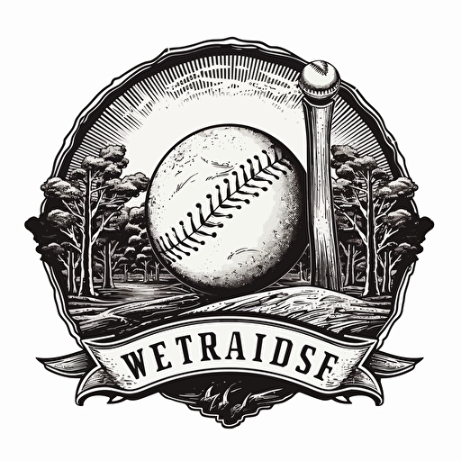 logo vector black and white baseball farm