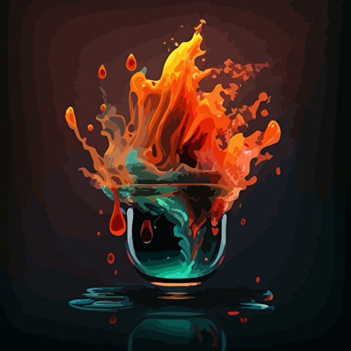 Create vector with with fire water