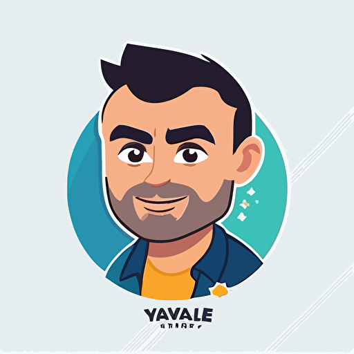 Gary Vee as a cute cartoon philosopher. anime style, flat vector, vibrant colors, profile picture