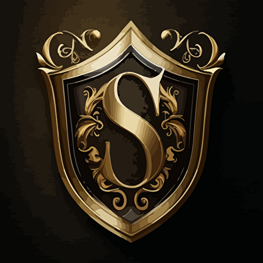 vector style image of a monogram logo using the letters s and o to form the shape of a shield