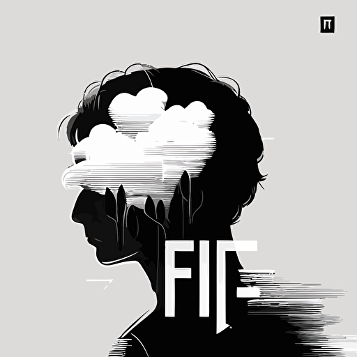 simple nft purchase illustration, vector, black and white illustration, pure color background