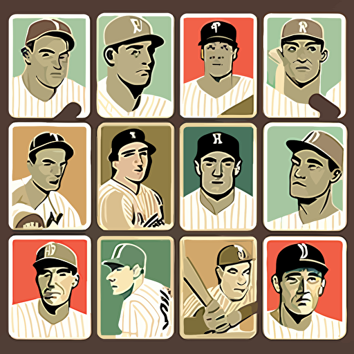 upper deck baseball cards, vectorized,