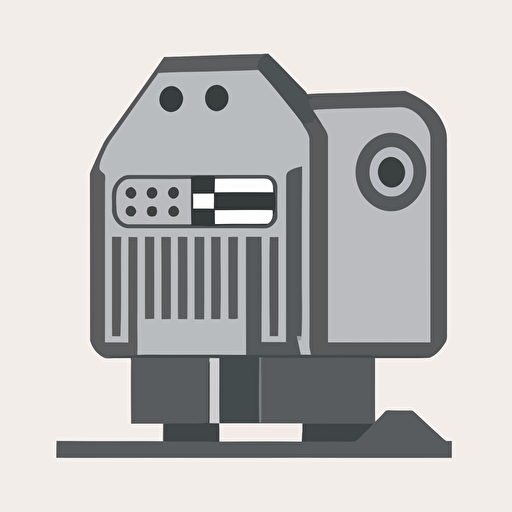 a seige machine icon, basic shapes, simple, vector, clean white background