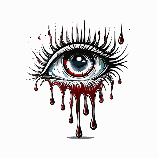Eye Scream Design, vector logo, highly detailed, white background