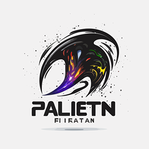 a logo for company called alien print, cool, futuristic, white background, vector