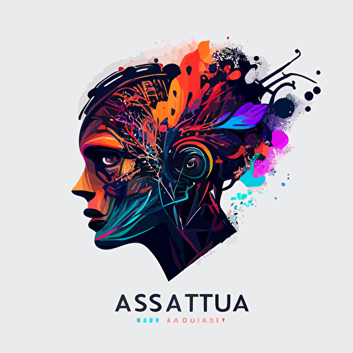 vector based art logo of an artificial intelligence artist