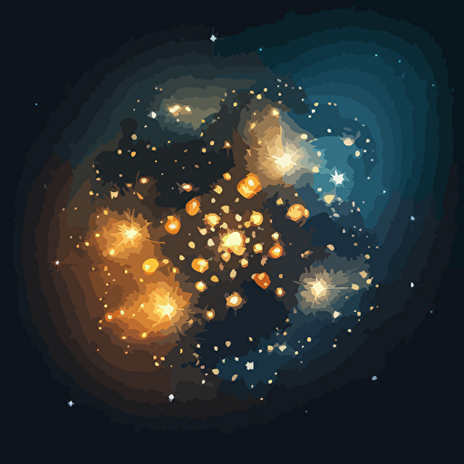 star cluster in vector