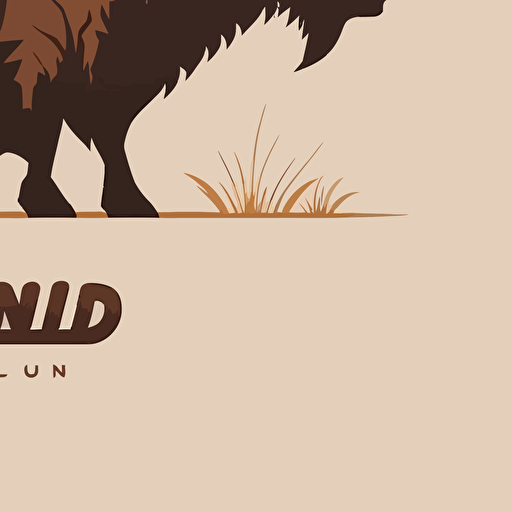 bison logo simple and modern vector 2d