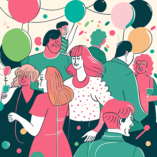 people habing fun at a party vector