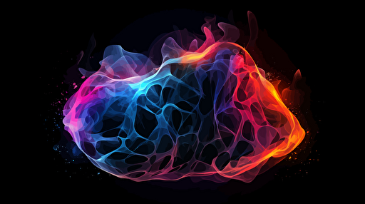 abstract neon space fire ice. vector.