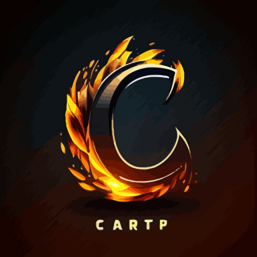 Fire Letter C logo template. Burning flame design element vector illustration. Corporate branding identity