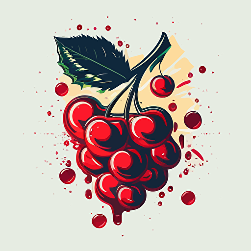 vector logo art cherry simple Reductionism