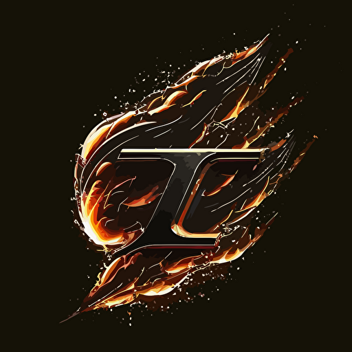 the letter L, the letter F, logo, high res, racing themed , vector, black background