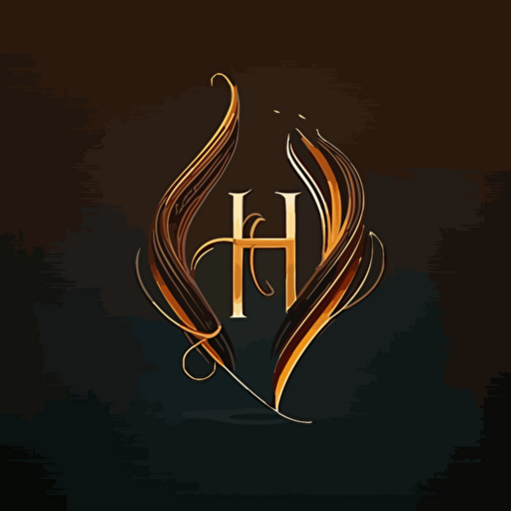 Initial Letter h Sound Weaves Logo Design Concept, vector, 2d style, minimal,