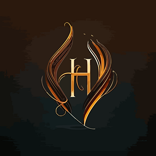 Initial Letter h Sound Weaves Logo Design Concept, vector, 2d style, minimal,