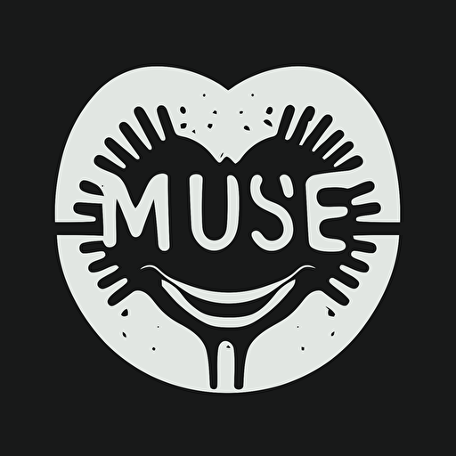 muse, logo, vector, simple, happy, love