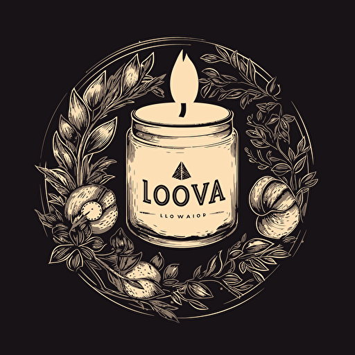 A logo for a homemade candle brand, Vector image, high quality