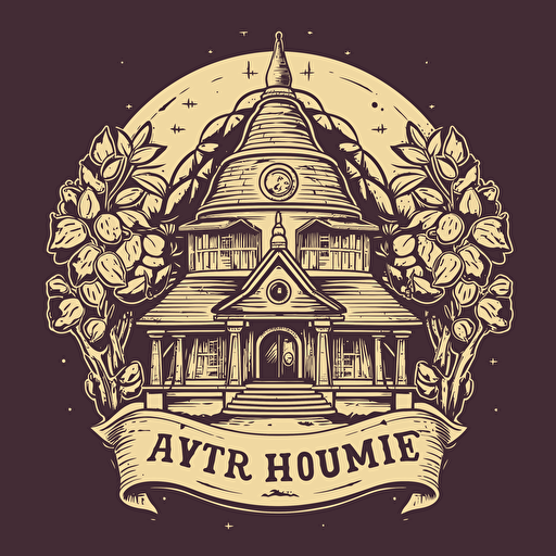 VECTOR LOGO FOR AYURVEDIC HOSPITAL NAMED AS AYURHOME