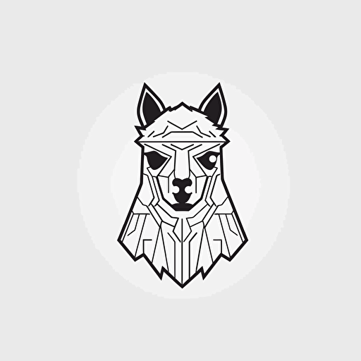 logo for clothing company, alpaca, black and white, vector, simple