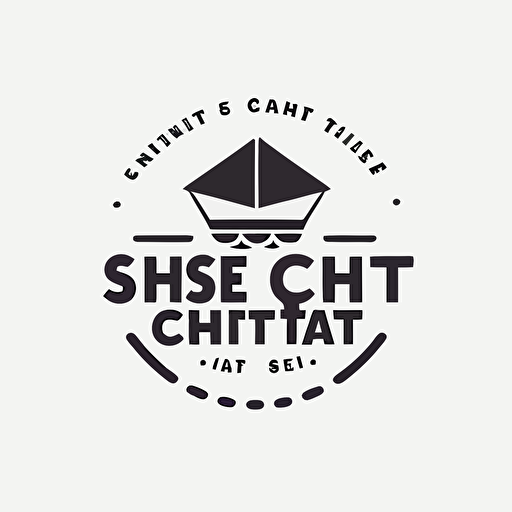 a simple minimal vector logo design for a mail company called "The Shipping Outlet", white background flat