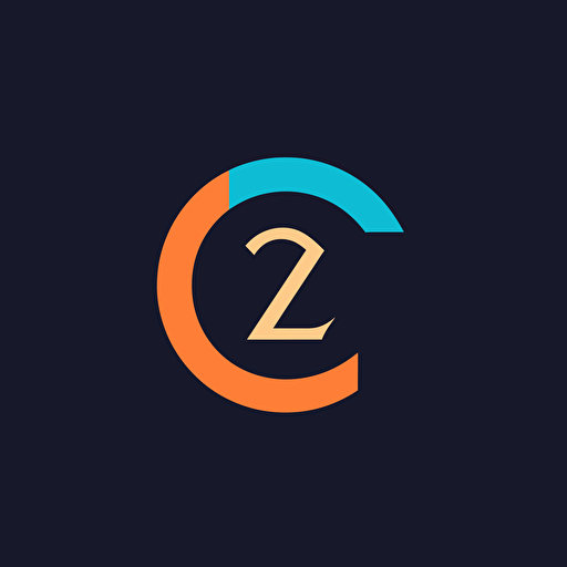 minimalist bastract logo with a letter C and Z letter, vector logo design, finance logo design, successfull brand