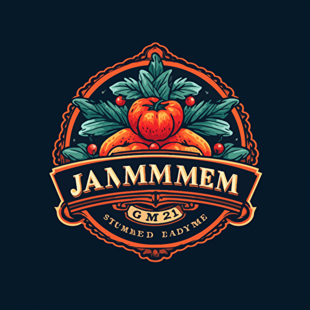 a emblem logo, logo for Jam production family company, unique, amazing, vector