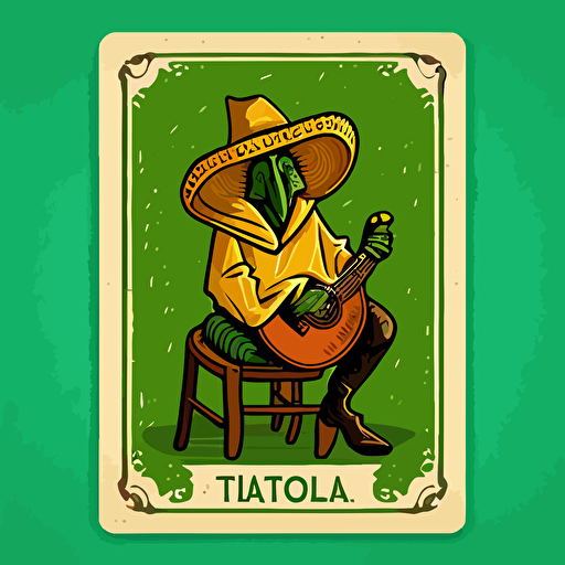 tequila loteria card vectorial style
