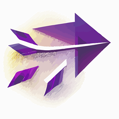 logo showing an envelope with an arrow underneath showing the dynamic of sending the envelope, minimal, vectorized logo, flat with a purple gradient on white background