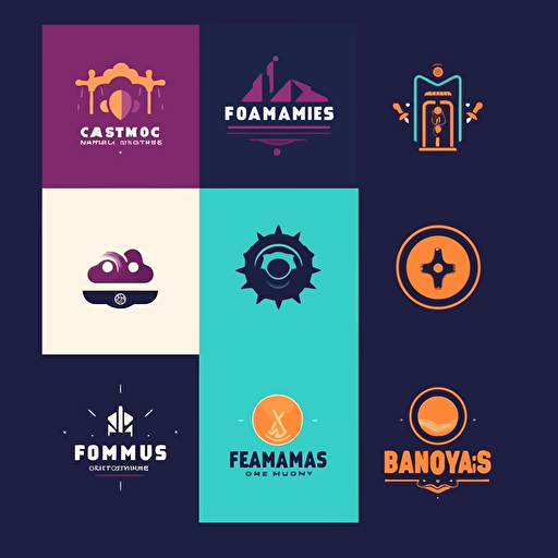 logo design about movies or games , branding logo, simple logo, creative logo, vector logo, simple colors, minimalist, movies, games, flat logo, references to movies and video games