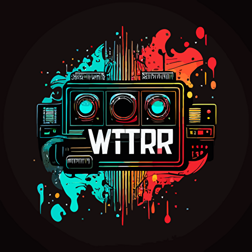 vector art logo with world electronics