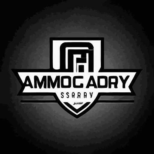 company named Armory Media Group, simple company logo, vector image, professional, black and white