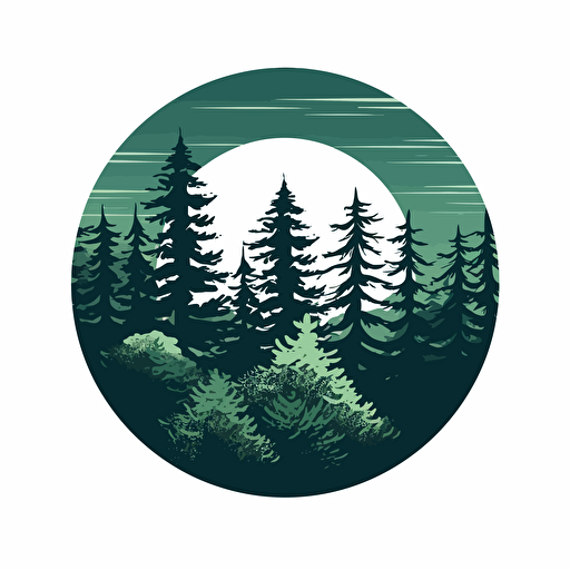 forest, vector, logo, programm