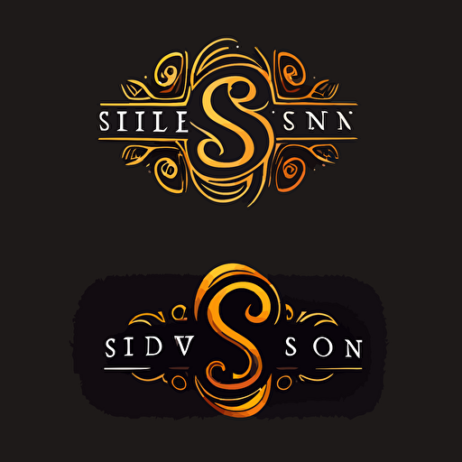 a logo for a brand named evolution and sound, think monogram for letters E and S, vector logo, vector art, emblem, simple, cartoon, 2d