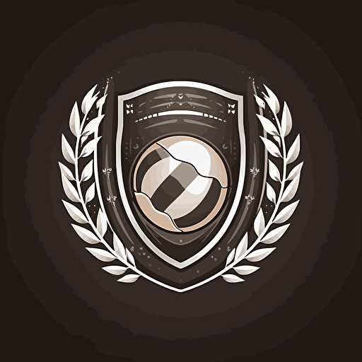 bread soccer shield, vector art