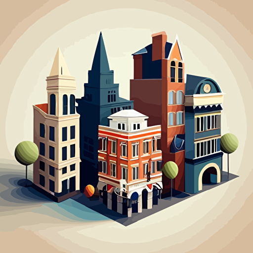 free vector of the buildings