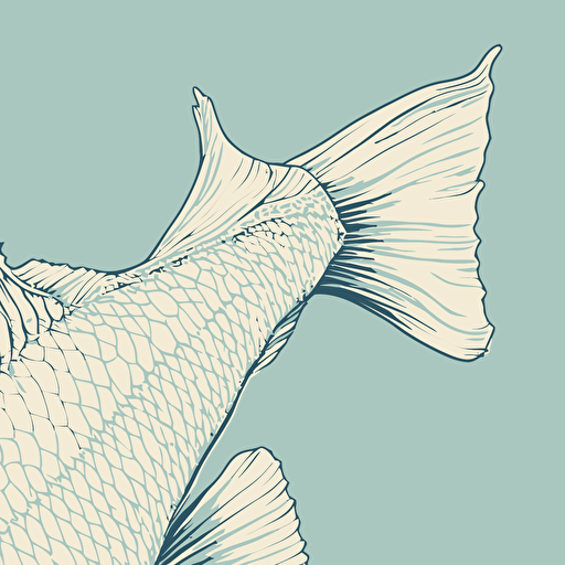 koi carp vector art outline , sketch