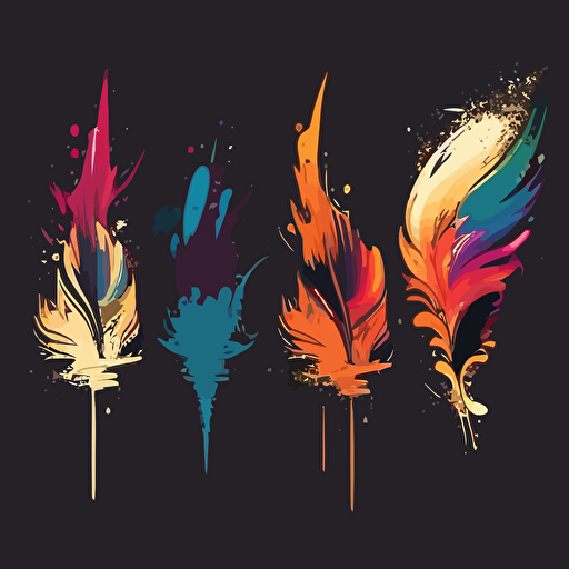 paint streak brush vectors