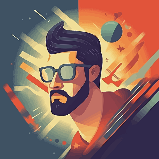 illustration in flat vector format representing focus and motivation