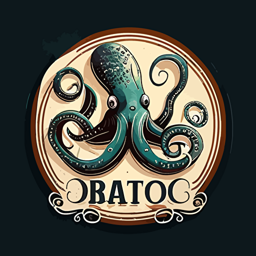 octopus logo vectorial art illustrator