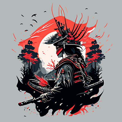 Shinto Samurai spirit vector image
