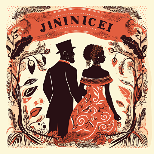 vector illustration of Juneteenth 1865, historical day, black peoples celebration, in vivid colors