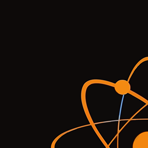 Atom logo, vector illustration