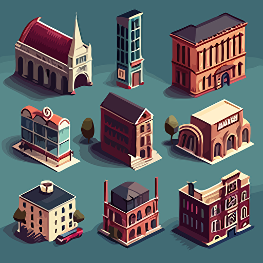 free vector of the buildings
