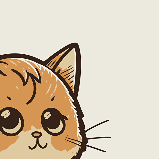 A cartoon mini cat vector illustration