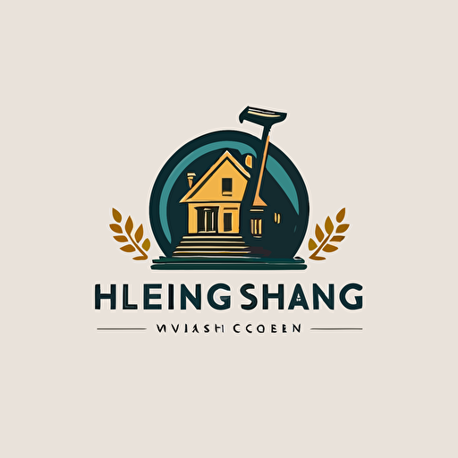 a simple vector logo design for a house cleaning company , modern