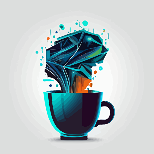 vector logo: cup and Artifical inteligence