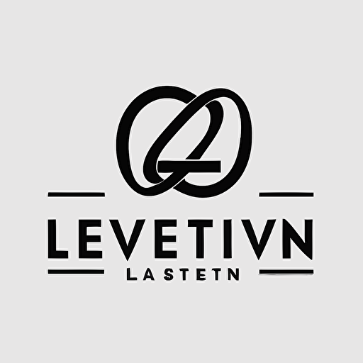 very simple iconic logo for real estate lifestyle agency "LiveIn" with letters cleverly intertwined, black vector, on white background