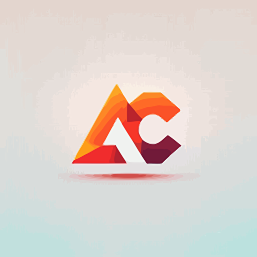 simple letter logo of "AICS", flat 2d, vector